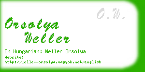 orsolya weller business card